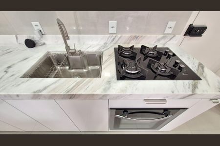 Apartamento para alugar com 37m², 2 quartos e sem vagaDetalhe da cozinha