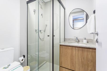 Studio para alugar com 26m², 1 quarto e sem vaga Studio para alugar com 26m², 1 quarto e sem vagaBanheiro