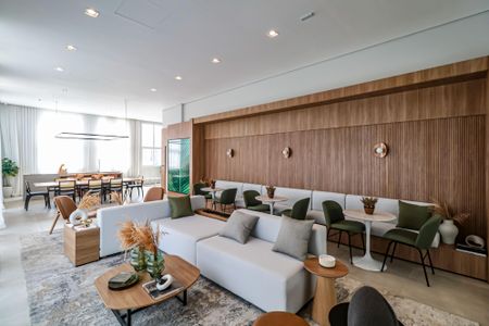 Studio à venda com 73m², 2 quartos e 1 vagaÁrea comum - Salão de festas