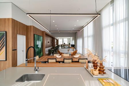 Studio à venda com 73m², 2 quartos e 1 vagaÁrea comum - Salão de festas