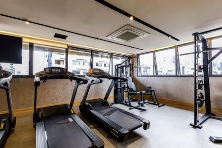 Studio para alugar com 25m², 1 quarto e 1 vaga Studio para alugar com 25m², 1 quarto e 1 vagaÁrea comum - Academia