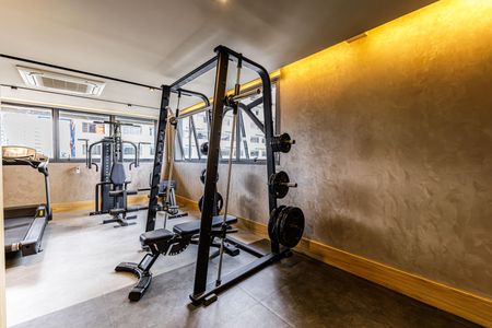 Studio para alugar com 25m², 1 quarto e 1 vaga Studio para alugar com 25m², 1 quarto e 1 vagaÁrea comum - Academia