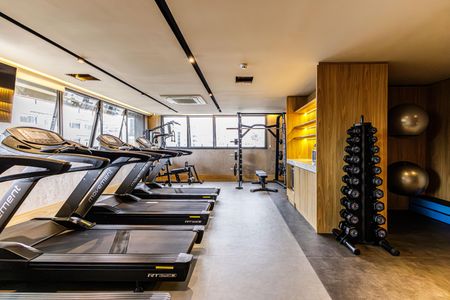 Studio para alugar com 25m², 1 quarto e 1 vaga Studio para alugar com 25m², 1 quarto e 1 vagaÁrea comum - Academia