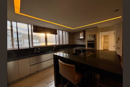 Apartamento à venda com 415m², 4 quartos e 3 vagas Apartamento à venda com 415m², 4 quartos e 3 vagasCozinha americana - vista para a Lagoa