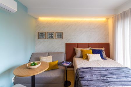 Studio para alugar com 24m², 1 quarto e sem vaga Studio para alugar com 24m², 1 quarto e sem vagaSala/Quarto