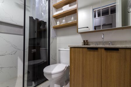 Studio à venda com 28m², 1 quarto e sem vaga Studio à venda com 28m², 1 quarto e sem vagaBanheiro