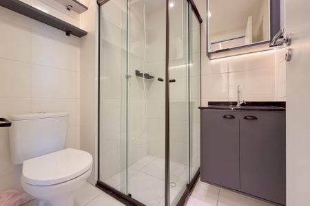 Studio para alugar com 27m², 1 quarto e sem vaga Studio para alugar com 27m², 1 quarto e sem vagaBanheiro