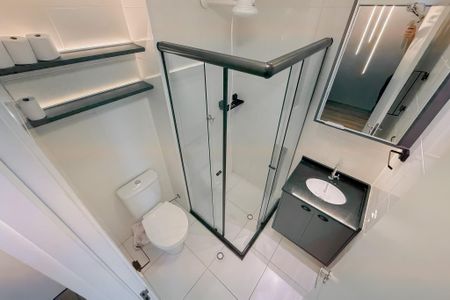 Studio para alugar com 27m², 1 quarto e sem vaga Studio para alugar com 27m², 1 quarto e sem vagaBanheiro
