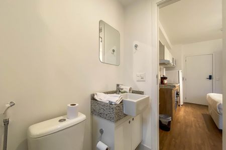 Studio para alugar com 25m², 1 quarto e sem vaga Studio para alugar com 25m², 1 quarto e sem vagaBanheiro