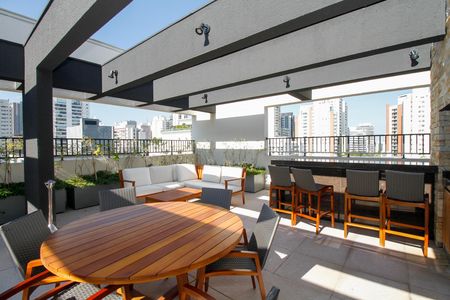 Studio para alugar com 32m², 1 quarto e 1 vaga Studio para alugar com 32m², 1 quarto e 1 vagaÁrea Comum - Churrasqueira