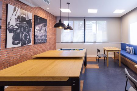 Studio para alugar com 30m², 1 quarto e sem vaga Studio para alugar com 30m², 1 quarto e sem vagaÁrea comum - Salão de Jogos