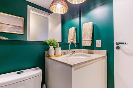 Apartamento para alugar com 67m², 2 quartos e 1 vaga Apartamento para alugar com 67m², 2 quartos e 1 vagaBanheiro social