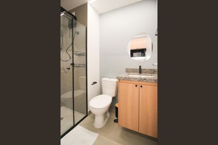 Studio para alugar com 25m², 1 quarto e sem vaga Studio para alugar com 25m², 1 quarto e sem vagaBanheiro