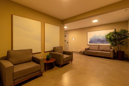 Apartamento à venda com 118m², 2 quartos e 2 vagas Apartamento à venda com 118m², 2 quartos e 2 vagasÁrea comum - Hall Social 2