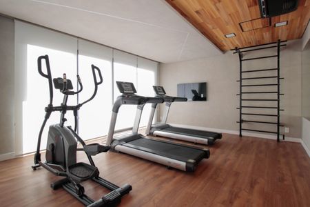 Studio para alugar com 28m², 1 quarto e sem vaga Studio para alugar com 28m², 1 quarto e sem vagaÁrea comum - Academia