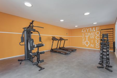 Apartamento para alugar com 44m², 2 quartos e 1 vaga Apartamento para alugar com 44m², 2 quartos e 1 vagaÁrea comum - Academia