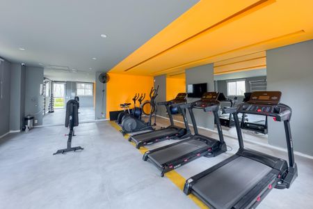 Apartamento para alugar com 34m², 1 quarto e 1 vaga Apartamento para alugar com 34m², 1 quarto e 1 vagaAcademia