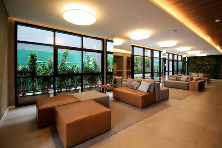 Studio para alugar com 27m², 1 quarto e sem vaga Studio para alugar com 27m², 1 quarto e sem vagaHall e Coworking