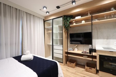Studio para alugar com 25m², 1 quarto e sem vagaStudio - ambiente quarto