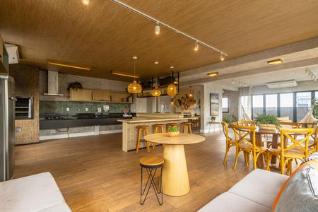 Studio à venda com 27m², 1 quarto e sem vagaÁrea gourmet