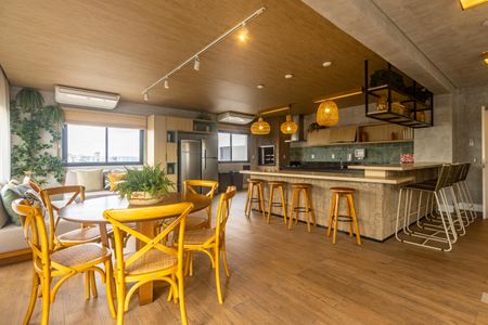 Studio à venda com 27m², 1 quarto e sem vagaÁrea gourmet