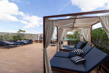 Studio para alugar com 24m², 1 quarto e sem vaga Studio para alugar com 24m², 1 quarto e sem vagaÁrea comum - Piscina