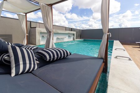 Studio para alugar com 24m², 1 quarto e sem vaga Studio para alugar com 24m², 1 quarto e sem vagaÁrea comum - Piscina