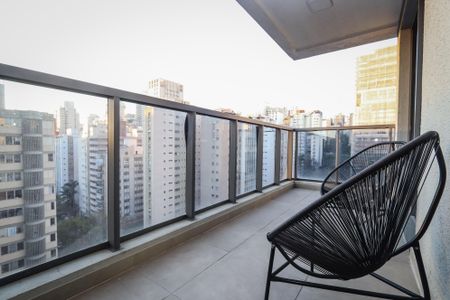 Studio para alugar com 44m², 1 quarto e 1 vagaVaranda