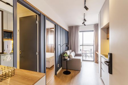 Sala de apartamento à venda com 1 quarto, 28m² em Moema, São Paulo