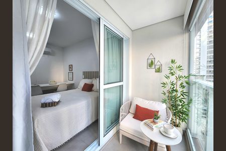 Studio para alugar com 26m², 1 quarto e sem vaga Studio para alugar com 26m², 1 quarto e sem vagaVaranda