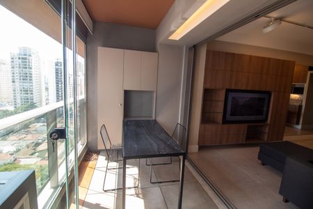 Studio à venda com 43m², 1 quarto e 1 vagaVaranda