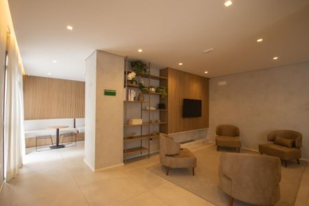 Studio para alugar com 27m², 1 quarto e sem vaga Studio para alugar com 27m², 1 quarto e sem vagaÁrea comum - Salão de festas