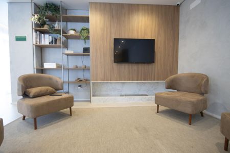 Studio para alugar com 27m², 1 quarto e sem vaga Studio para alugar com 27m², 1 quarto e sem vagaÁrea comum - Salão de festas