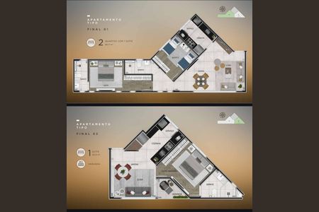 Apartamento à venda com 40m², 1 quarto e sem vaga