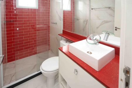 Apartamento para alugar com 56m², 2 quartos e 1 vaga Apartamento para alugar com 56m², 2 quartos e 1 vagaBanheiro da Suite