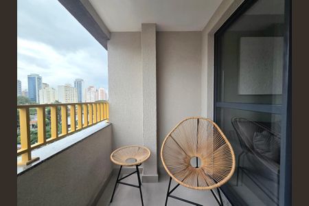 Studio à venda com 26m², 1 quarto e sem vagaVaranda