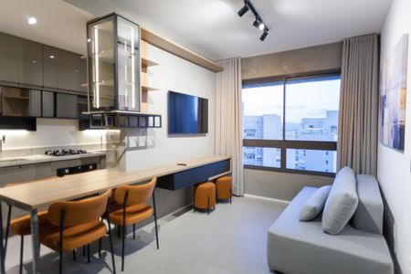 Sala de apartamento à venda com 1 quarto, 44m² em Vila da Serra, Nova Lima