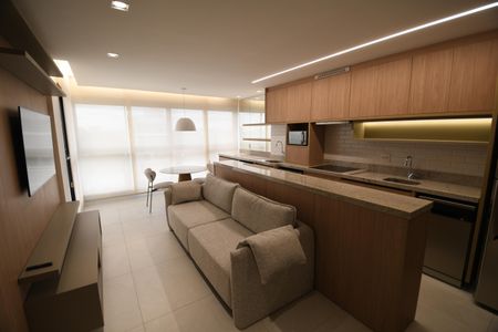 Apartamento para alugar com 48m², 1 quarto e 2 vagasSala