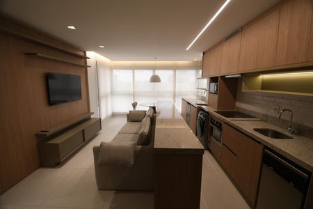 Apartamento para alugar com 48m², 1 quarto e 2 vagasSala