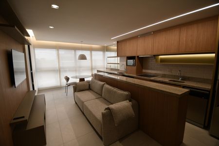 Apartamento para alugar com 48m², 1 quarto e 2 vagasSala