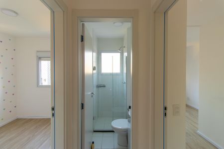 Apartamento para alugar com 59m², 2 quartos e 1 vagaVista dos quartos e banheiro social