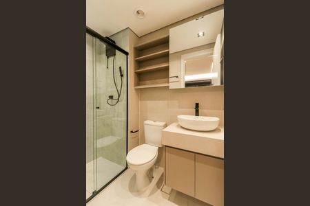 Apartamento para alugar com 27m², 1 quarto e sem vagaBanheiro da Suíte