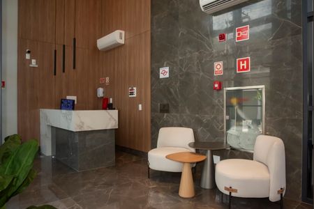 Studio à venda com 25m², 1 quarto e sem vagaHall social/Recepção