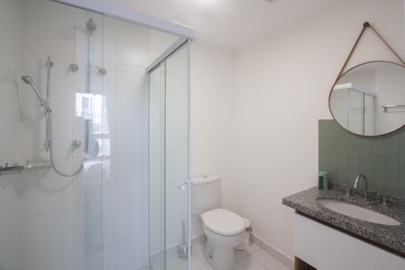 Studio para alugar com 24m², 1 quarto e sem vaga Studio para alugar com 24m², 1 quarto e sem vagaBanheiro Social