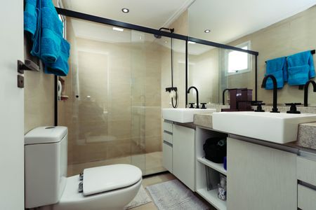 Apartamento à venda com 122m², 3 quartos e 2 vagasBanheiro da Suíte 1