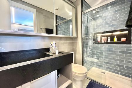 Apartamento à venda com 47m², 1 quarto e 1 vaga Apartamento à venda com 47m², 1 quarto e 1 vagaBanheiro da Suíte