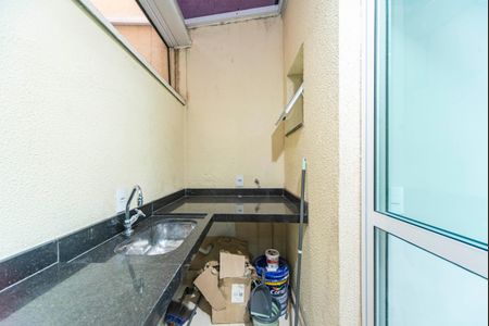 Varanda Gourmet  de apartamento à venda com 2 quartos, 40m² em Paraíso, Santo André