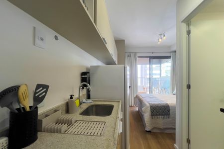 Cozinha de kitnet/studio para alugar com 1 quarto, 20m² em Vila Mariana, São Paulo