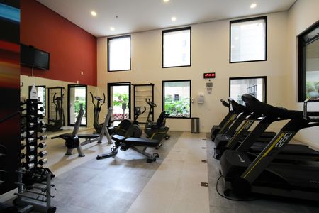 Apartamento para alugar com 36m², 1 quarto e 1 vaga Apartamento para alugar com 36m², 1 quarto e 1 vagaÁrea comum - Academia