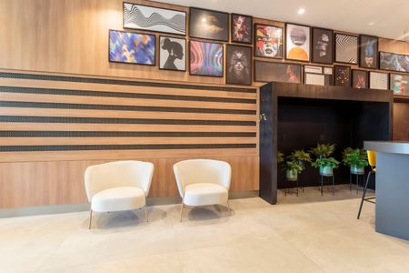 Studio para alugar com 30m², 1 quarto e sem vaga Studio para alugar com 30m², 1 quarto e sem vagaHall social